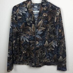Vintage Carol Anderson M wool blend floral hoodie